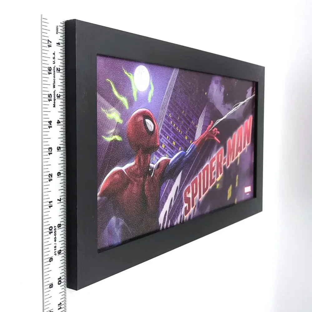 Marvel Spiderman Wall Poster / Wall Art / Wall Decor Wood Frame 10.47” x 18.43”